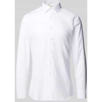 OLYMP No. Six super slim fit overhemd - wit twill - Strijkvriendelijk - Boordmaat: 39