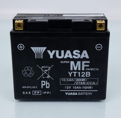 Batterie SLA Yuasa pour Moto Ducati 900 Supersport Ss Ie 2001 à 2002 YT12B / YT12B-BS / 12V 10.5Ah Neuf
