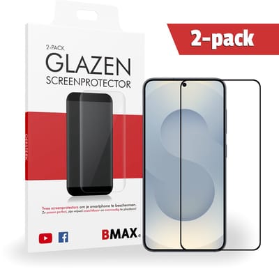 2-pack BMAX Screenprotectors geschikt voor Samsung Galaxy S25 - Van gehard glas - Samsung screenprotectors - Telefoonaccessoires - Telefonie & Accessoires - Beschermglas - Glazen screenprotectors