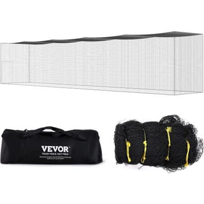 VEVOR Baseball Batting Cage Net voor thuis of in de tuin 70 voet, Baseball Cage Net voor slaan en instellen, Baseball Net, Batting Cage, voor kinderen of volwassenen Zwart