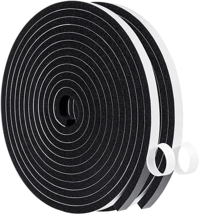 Dailygoods- Afdichtingstape zelfklevend 6 mm - Tochtstrip - Isolatietape - Rubber afdichting - Geluidsisolatie - Waterdicht 15 m