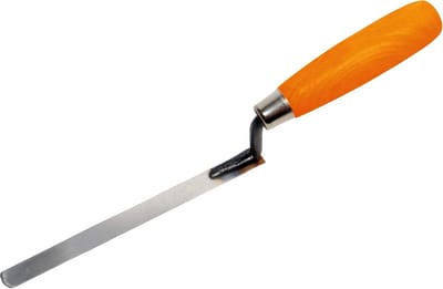 Voegspatel 170mm Koolstofstaal met Houten Handvat - Metselgereedschap voor Voegen en Herstelwerk