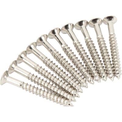 Lot de 10 vis de montage pour manche de guitare, en fer, antirouille, résistantes à la corrosion, robustes, pour plaque de manche white