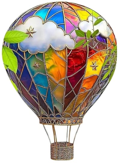 NordHaus Heteluchtballon Zonvanger - Raamdecoratie - Hangornament - Kleurrijk Design - Ophangbaar Decor voor Binnen en Buiten