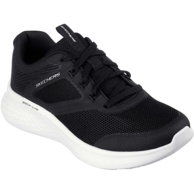 Skechers Hotmelt-sportschoenen met vetersluiting van mesh voor dames (Zwart, Wit)