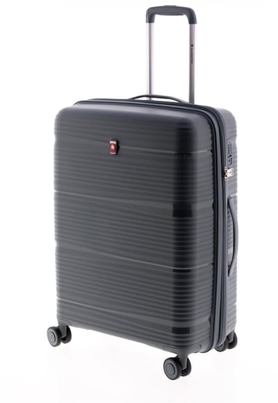 Gladiator Bionic Middelgrote Koffer - 65 cm - 70/80 liter - Expandable - TSA slot - Grijsgroen