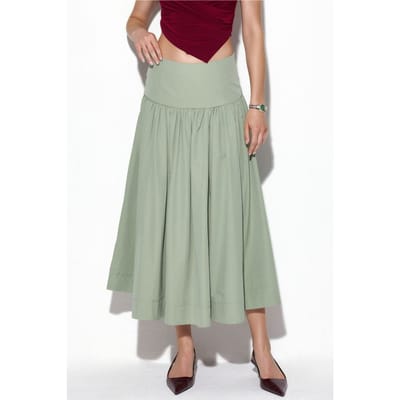 Hoge Taille A-Lijn Midi Rok
