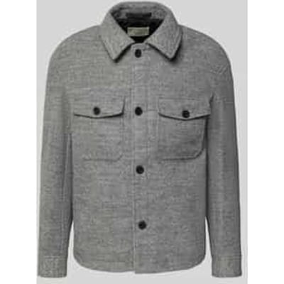 Regular fit overhemdjack met wol Model 'MITCH'