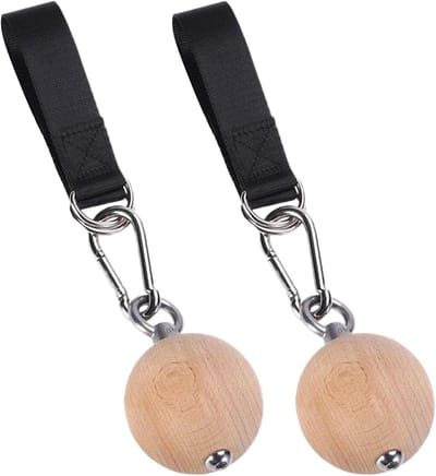 Klimbal Grip - Fitness Handgrepen - Kracht Training - Multi-Spier Activatie - 7CM Set - Hout