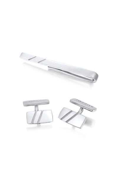 KUZZOI - Sieraden Set - Heren Set Zakelijke Manchetknopen in 925 Sterling Zilver - Heren