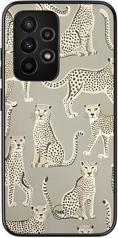 Hoesje geschikt voor Samsung Galaxy A53 - Cheetah chic - Zwart - TPU case - Print - Hardcase zwart telefoonhoesje