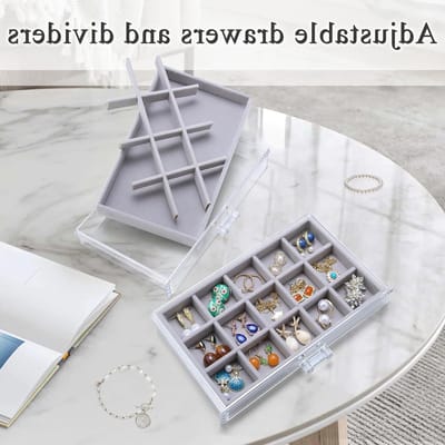Oorbellenhouder met 5 Lades - Transparante Acryl Organizer voor Sieraden, Oorbellen en Accessoires voor Vrouwen en Meisjes