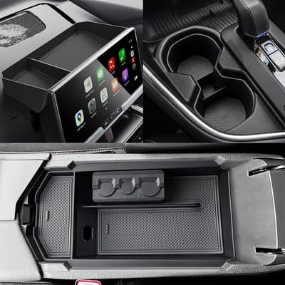 Dailygoods - CDEFG Compatibel met Toyota C-HR CHR 2024 2025 facelift middenconsole, organizer en bekerhouder, opbergdoos, auto-middenconsole, CHR Hybrid 2025, accessoires, 3 stuks