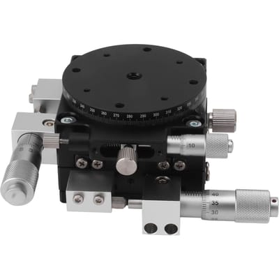 Handmatige Lineaire Positioneringstafel XYR 3 Assen Micrometer Verstelbaar Lager Afstemplatform Schuivend black