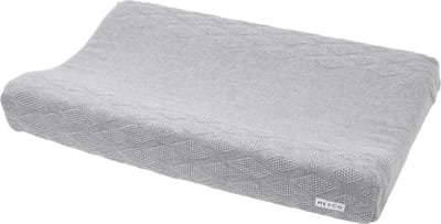 Meyco Baby Diamond aankleedkussenhoes - biologisch - grey melange - 50x70cm