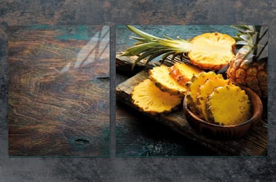 TMK ArtDeko - Snijplank - 100x52 cm - Ananas - Glas - Ovenbestendig