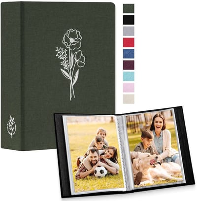 Dailygoods- Fotoalbum 100 Foto's - 6x4 Insteekalbum - Luxe Linnen Omslag - Waterdicht/Zuurvrij - 2 Stuks - Elegant Ontwerp - Fotoboek
