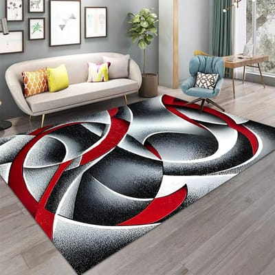 Nordic Style Vloerkleed Abstract Geometrisch Tapijt Antislip Wasbaar Tapijt voor Woonkamer Slaapkamer en Huisdecoratie Vloermat 50x80cm