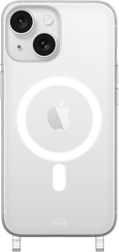xoxo Wildhearts magnetisch hoesje geschikt voor iPhone 14 MagSafe - Cord case geschikt voor koorden - Shockproof - Transparant siliconen telefoonhoesje zonder koord