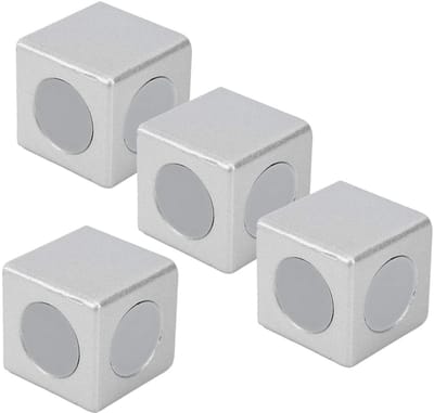 Dailygoods - Cube de Support D'angle 4 Stuks voor Aluminium Profielen