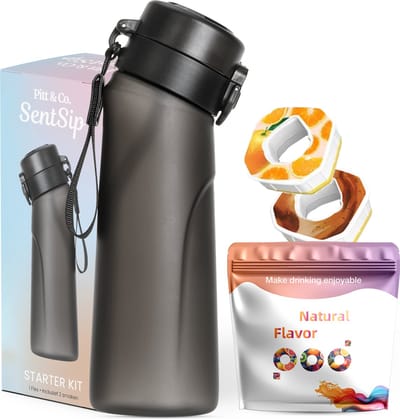 Geurwater Drinkfles - Geur Waterfles Air Starterskit – 750 ml Inclusief 2 pods - Drinkfles – met Rietje – BPA Vrij - Hydraterend