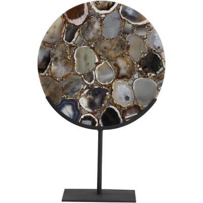 Light & Living Ornament op voet 35x12x50 cm GOUYA agaat+mat zwart