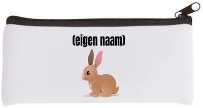 Akyol - konijn met eigen naam Etui - Konijn - konijnen liefhebbers - iemand die houdt van konijnen - verjaardag - cadeau - kado - 20 bij 9 cm
