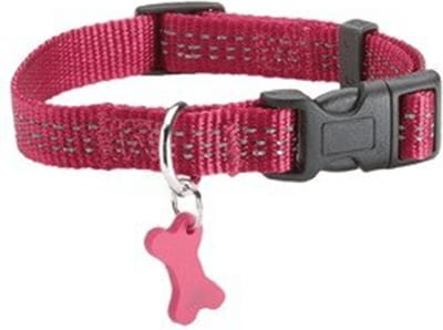 Bobby Halsband Reflectie - Sterke Reflecterende Roze Hondenhalsband met Veilige Kliksluiting