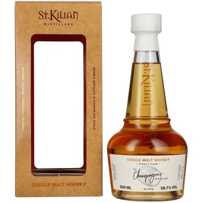 St. Kilian EX CHAMPAGNER VIN CLAIR Single Cask Malt Whisky 58,7% Vol. 0,7l in geschenkverpakking