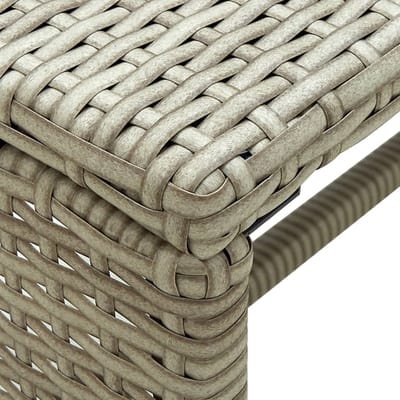 vidaXL - Salontafel - 70x40x38 - cm - poly - rattan - beige