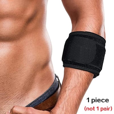 Verstelbare Armbrace Ondersteuning Elleboogband Wikkelbandage Elleboogbeschermer Onderarm Tennisbeschermer white