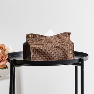 Decoratieve Rechthoekige Tissuebox-Etui PU Leer Tissuehouder voor Badkamer Moderne Tissueboxhouder Kantoor C6UE