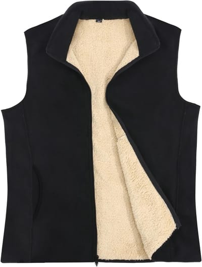 Dailygoods - BWBIKE Heren Fleece Gevoerd Vest Mannen Bovenkleding Polar Gilets Wandelen Outdoor Activewear Vest Volledige Zip Bodywarmer Mouwloos Golf Gilet Utility Cargo Gilets