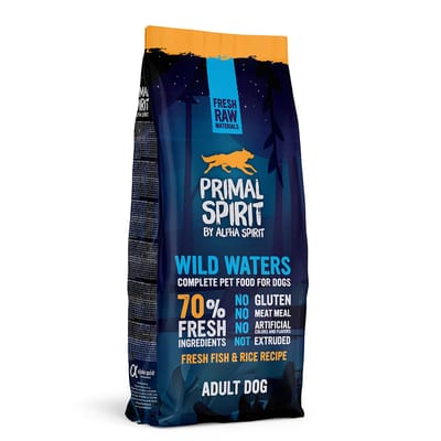 Primal Spirit Wild Waters - Droog Hondenvoer - 70% Vlees en Vis - Koudgeperst - Glutenvrij