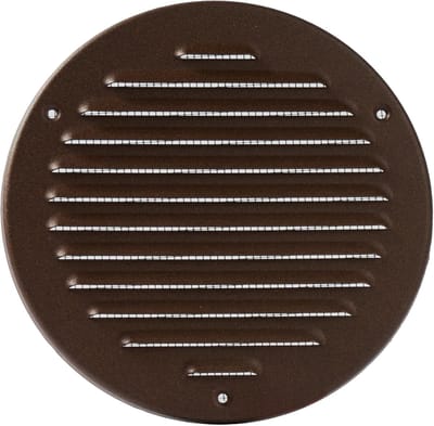Ventilatierooster - Rond rooster - Binnenklimaat verbeteren - Geïntegreerd muggennet - 152 cm diameter - Bruin