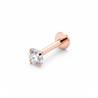 Aramat Jewels | Piercings | Tragus Helix Piercing – Roségoud – 6mm Staafje | | | |3mm | Staal | Volwassenen | Verkleurd niet