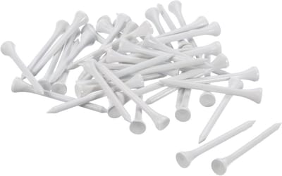 Houten golftees in verschillende hoogtes