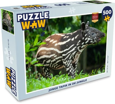 Puzzel Jonge tapir in de jungle - Legpuzzel - Puzzel 500 stukjes