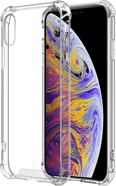 Hoesje geschikt voor iPhone XS / X - Anti Shock Proof Siliconen Back Cover Case Hoes Transparant
