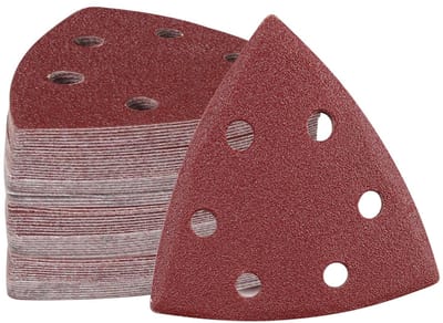 Store_9 - Sandpaper - Delta Schuurpapier - 72 Stuks - Driehoekig - Diverse Korrelgroottes - Geschikt voor Multischuurmachines - Roodbruin