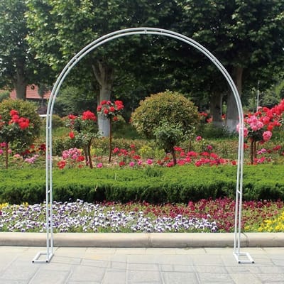 Metalen Tuinboog - Rozenboog Prieel - Tuindecoratie Klimplanten - Extra Breed Ontwerp - 280 x 220 cm - Wit