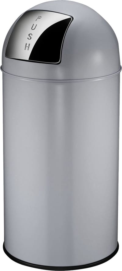 EKO - Pushcan 40 liter - Steel - grijs - Prullenbak