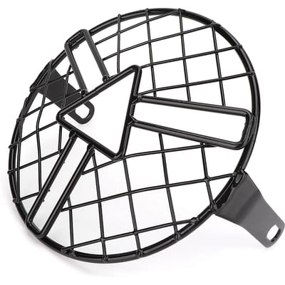 Motorfiets Koplamp Beschermrooster Koplamp Grill Cover Beschermer Past voor CG125 GN125 black