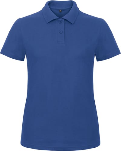 Dames Polo ID.001 Kobaltblauw merk B&C maat M