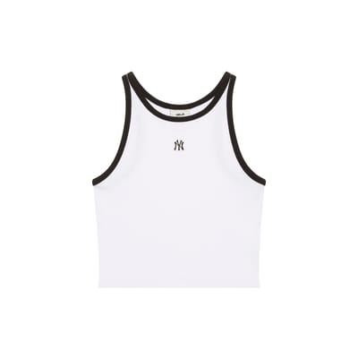 MLB Ss24 Série de Logos Basiques New York Yankees Bloc de Couleurs Col Rond Débardeur Sans Manches Hauts pour Femmes Blanc cassé 3FTKB0443-50WHS M black