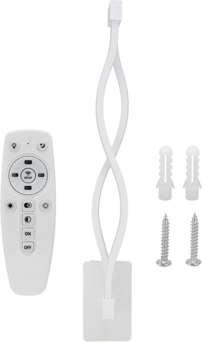 Dailygoods- Wandkandelaar LED 21W - Afstandsbediening/Bluetooth - Aluminiumlegering - Drie Kleurtemperaturen - Muurafstand 8cm - Totale Hoogte 45cm - Wandlamp
