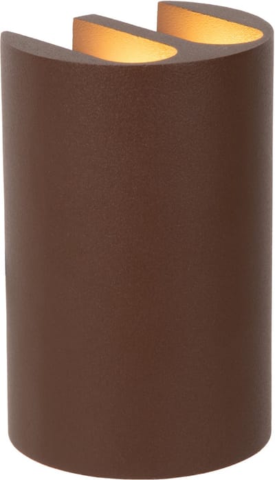 Lucide YORK - Wandspot / Wandlamp Binnen/Buiten - LED - 4x1,2W 2700K - IP54 - Roest bruin | Essential