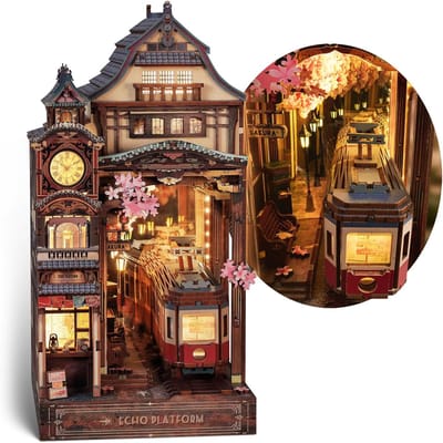 Houten Puzzel Kit - Boekenplank Decoratie - Creatief Hobby - Met LED Verlichting - 330 Stukjes - Echo-platform