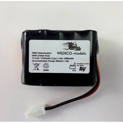 WEDICO-models NiMH accupack 12 V 2100 mAh AMP