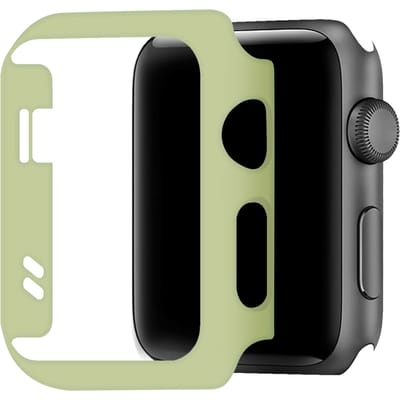 Telefoonglaasje Hoesje - Geschikt voor Apple Watch 1\ Apple Watch 2\ Apple Watch 3 - Kunststof - 42mm - Lichtgroen